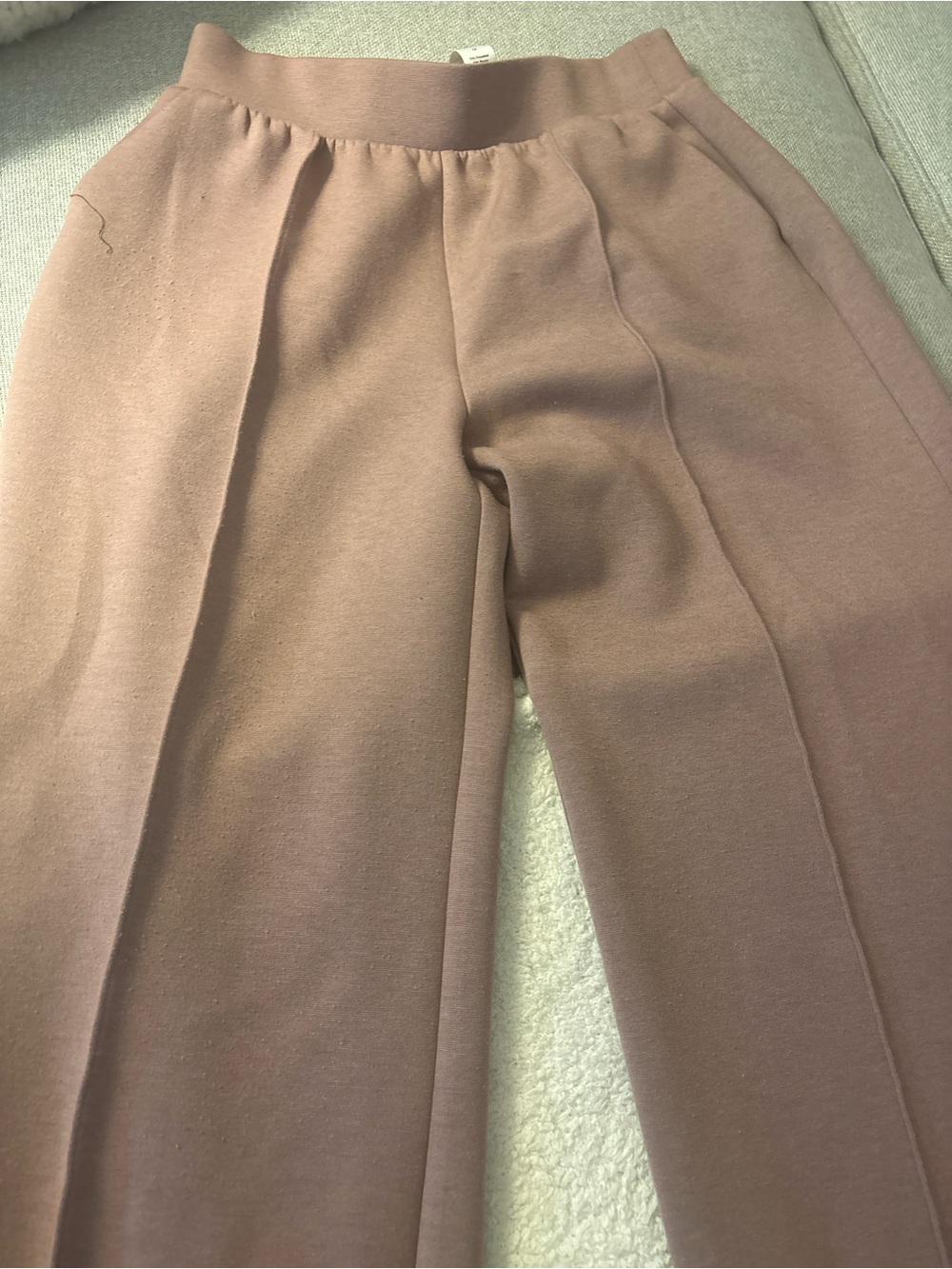 Beyond Yoga Wide-Leg High-Waist Pants in Dusty Mauve